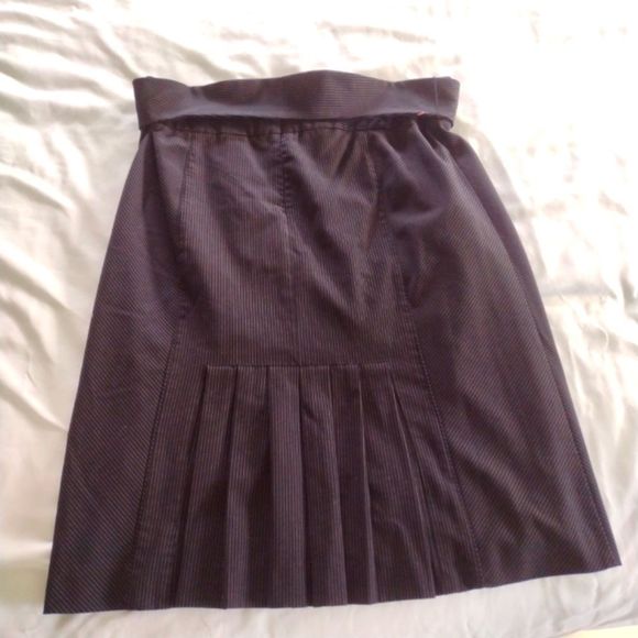 Apt. 9 black and white micro striped professional pencil skirt with belt size 12 - Picture 4 of 7